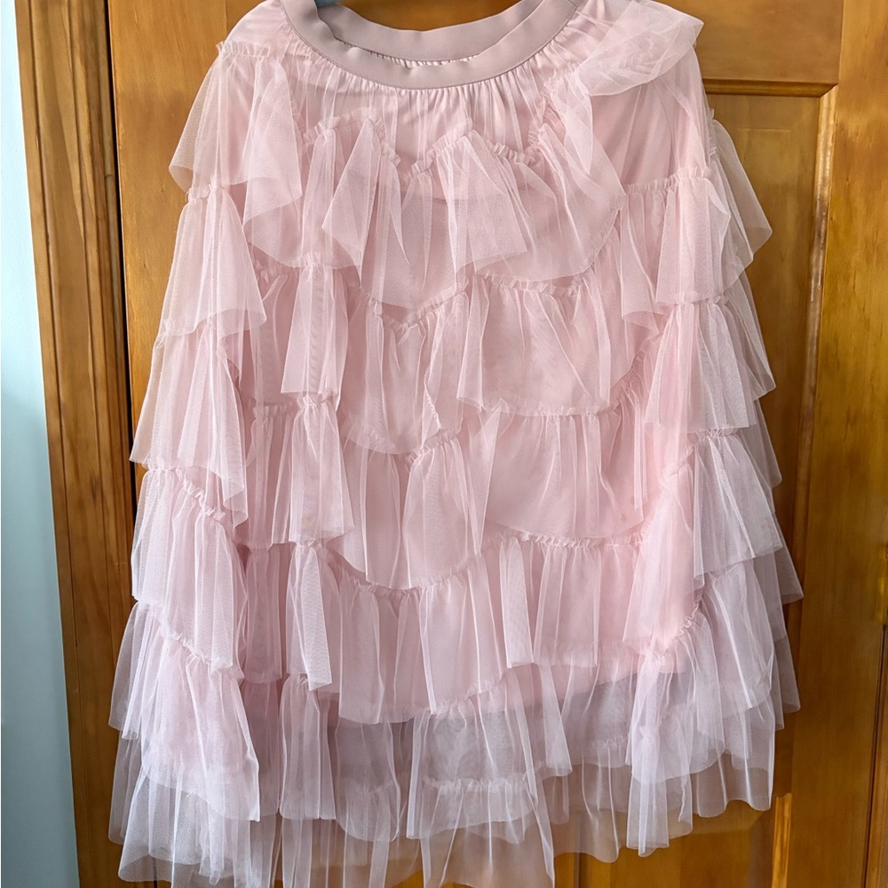 Chic Layered Tulle Skirt in Soft Pink
